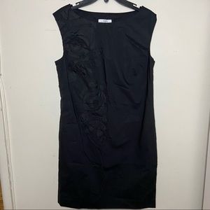 Black Floral Embroidered Loft Dress